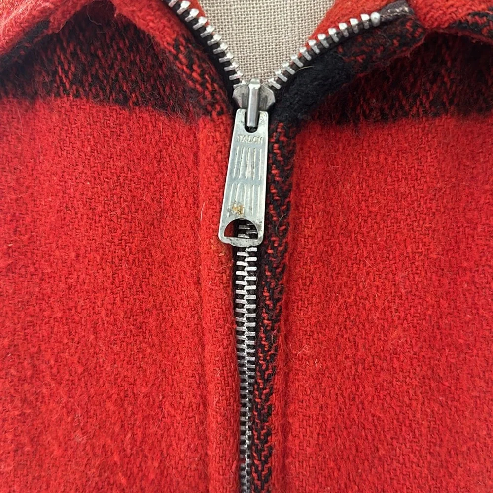 Vintage Monterey‎ Club Bomber Style Buffalo Plaid Wool Coat